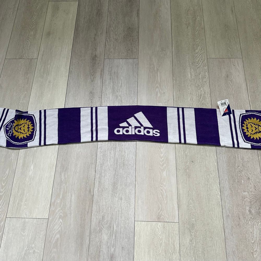 NWT Orlando City Lions‎ MLS soccer unisex adult scarf purple and white